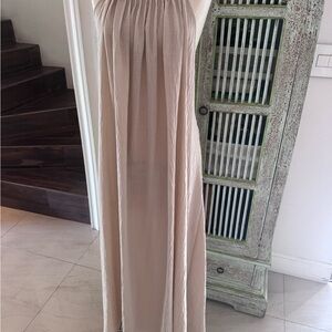 Zara Tan Halter Maxi Gown